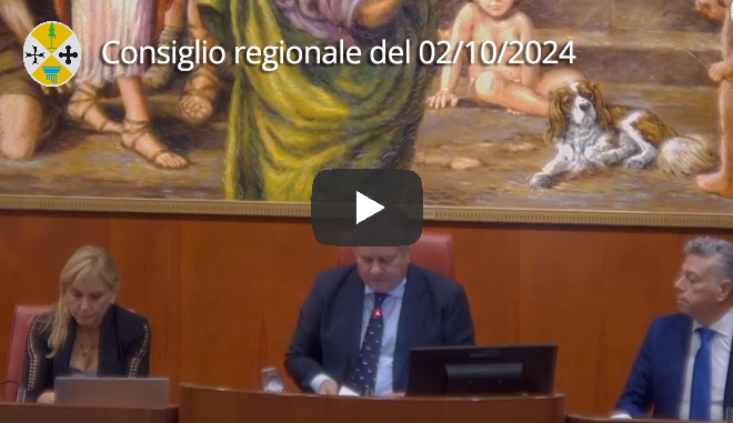Seduta del Consiglio regionale del 02/10/2024
