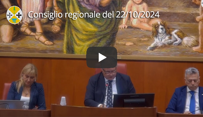 Seduta del Consiglio regionale del 22/10/2024