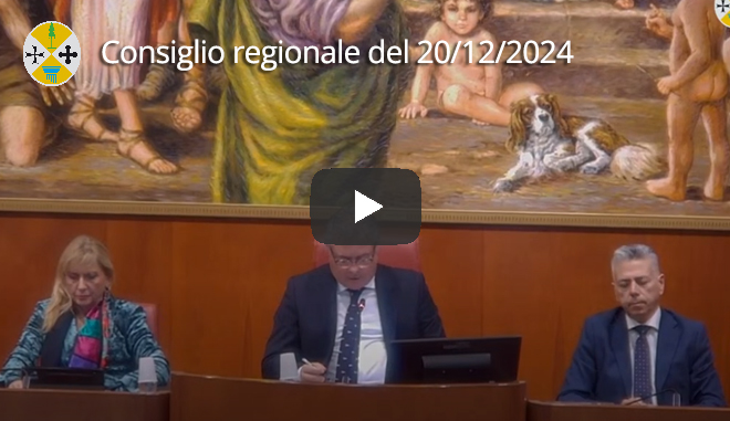 Seduta del Consiglio regionale del 20/12/2024