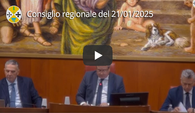 Seduta del Consiglio regionale del 21 gennaio 2025