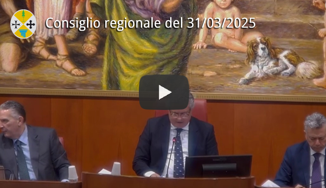 Seduta del Consiglio regionale del 31/03/2025