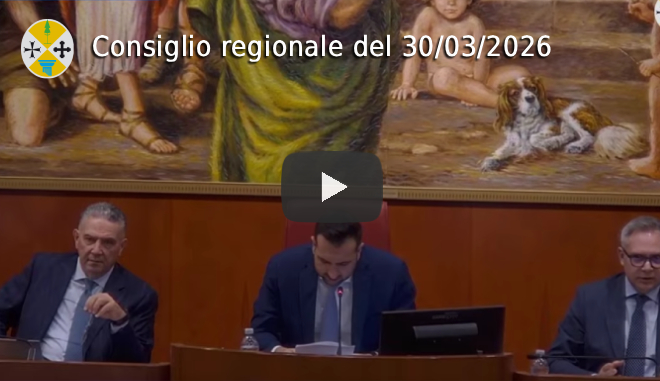 Seduta del Consiglio regionale del 30 marzo 2026